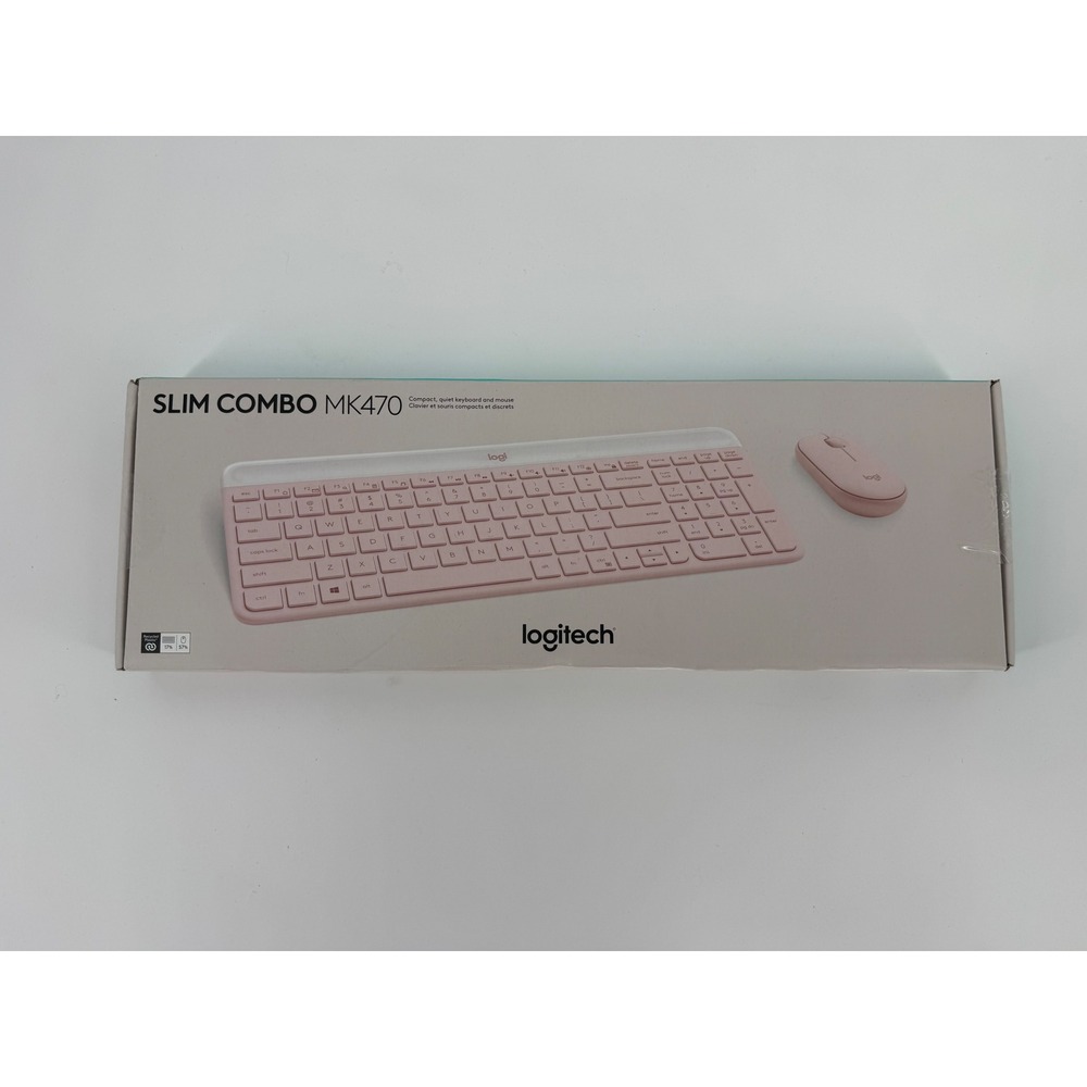 Logitech MK470 Slim Wireless Keyboard and Mouse Combo Rose Pink NEW 920-009182